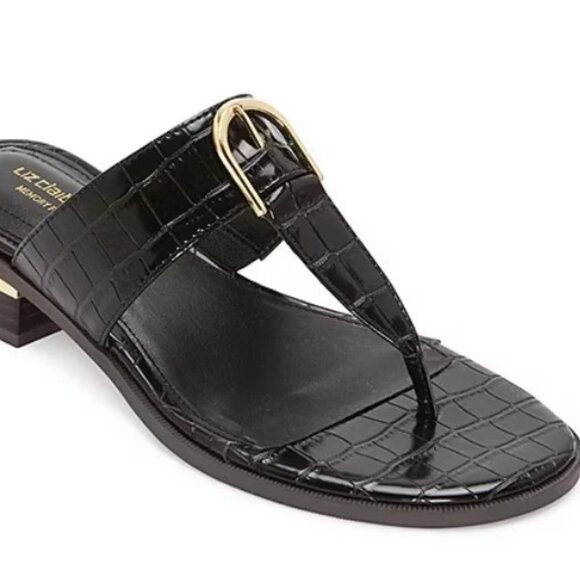 Liz Claiborne Women’s April Heeled Sandals Black Sz 10 M MSRP $50 - Picture 1 of 6